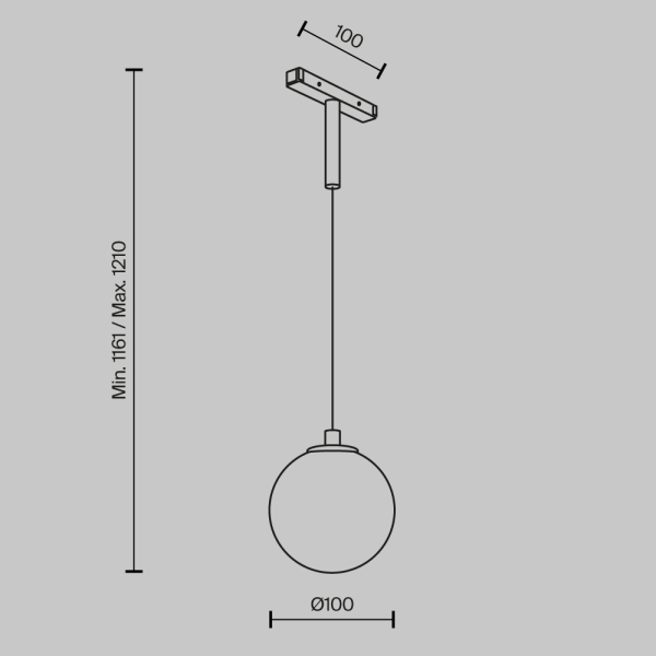 Трековый подвесной светильник Technical TR178-1-5WTW-B Трековый подвесной светильник Technical TR178-1-5WTW-B