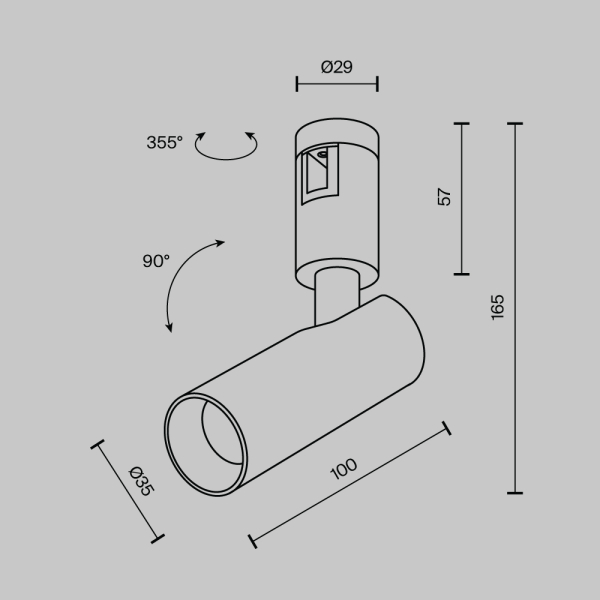 Трековый светильник Technical TR144-1-5W3K-W-PT Трековый светильник Technical TR144-1-5W3K-W-PT