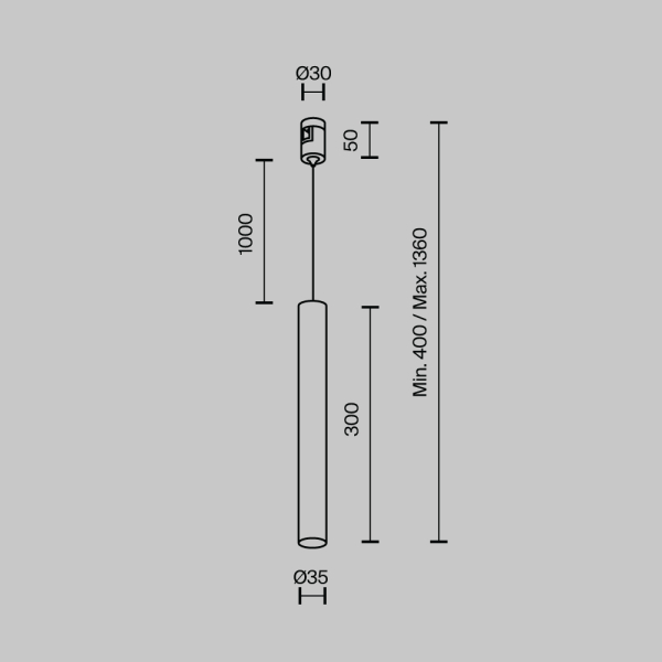 Трековый светильник Technical TR155-1-5W3K-PT Трековый светильник Technical TR155-1-5W3K-PT