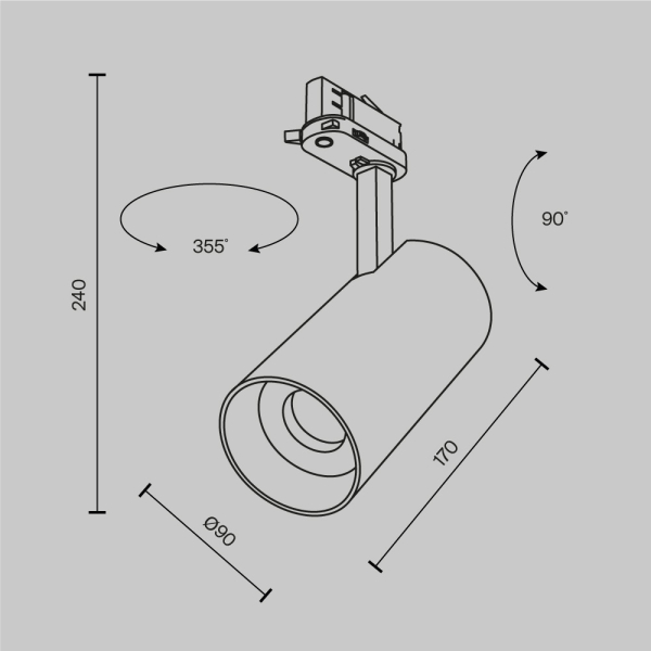 Трековый светильник Technical TR197-3-40WCCT-M-B Трековый светильник Technical TR197-3-40WCCT-M-B