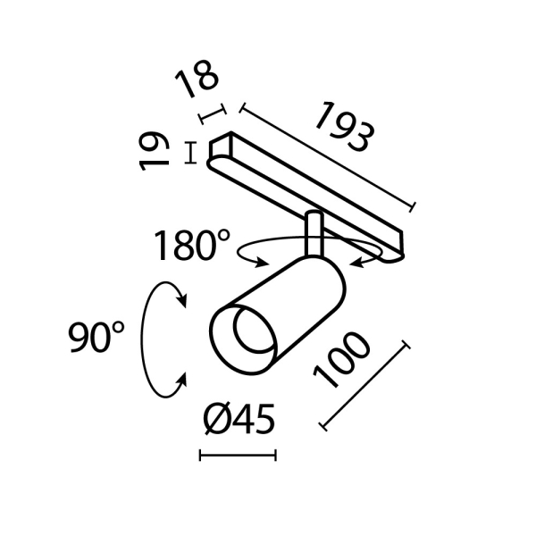 Трековый светильник Technical TR032-2-5W4K-S-B Трековый светильник Technical TR032-2-5W4K-S-B