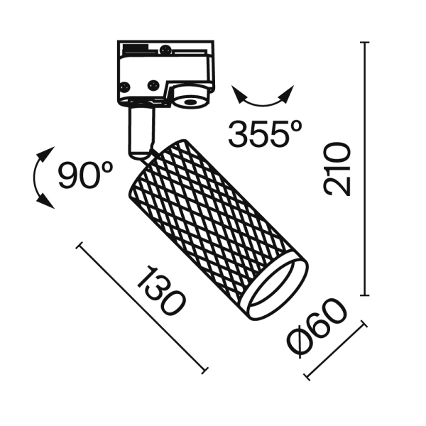 Трековый светильник Technical TR011-1-GU10-W Трековый светильник Technical TR011-1-GU10-W