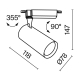 Трековый светильник Technical TR003-1-10W4K-S-B