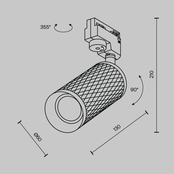 Трековый светильник Technical TR011-1-GU10-W Трековый светильник Technical TR011-1-GU10-W