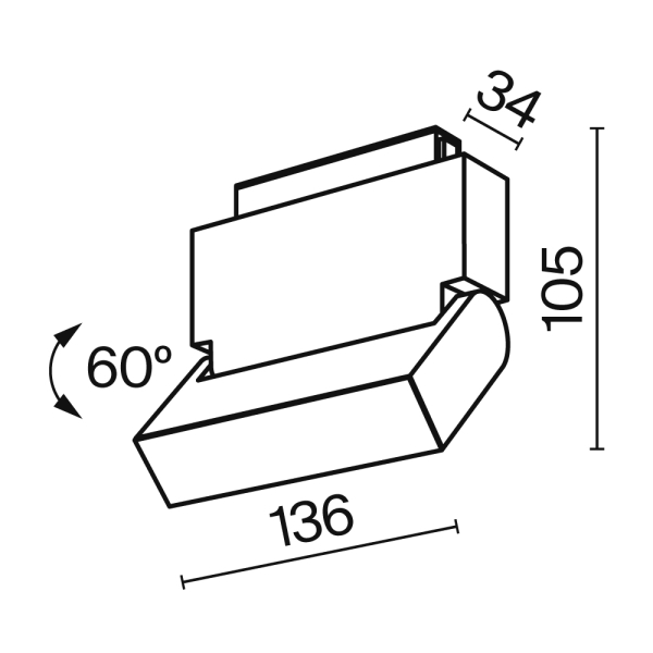 Трековый светильник Technical TR013-2-10W4K-B Трековый светильник Technical TR013-2-10W4K-B