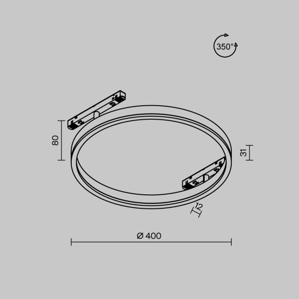 Трековый светильник Technical TR227-2-24W4K-B Трековый светильник Technical TR227-2-24W4K-B