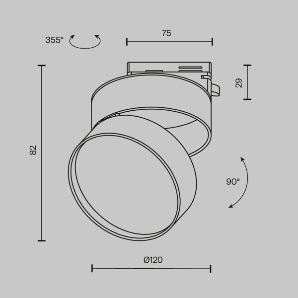 Трековый светильник Technical TR007-1-18W3K-W Трековый светильник Technical TR007-1-18W3K-W