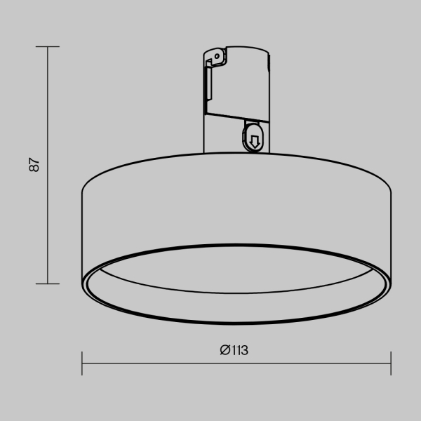 Трековый светильник Technical TR204-1-12W3K-B Трековый светильник Technical TR204-1-12W3K-B