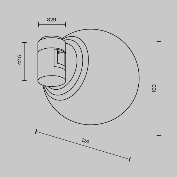Трековый светильник Technical TR229-1-5W4K-B