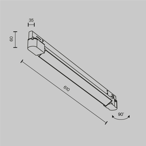 Трековый светильник Technical TR196-3-20W2.7K-B(N)