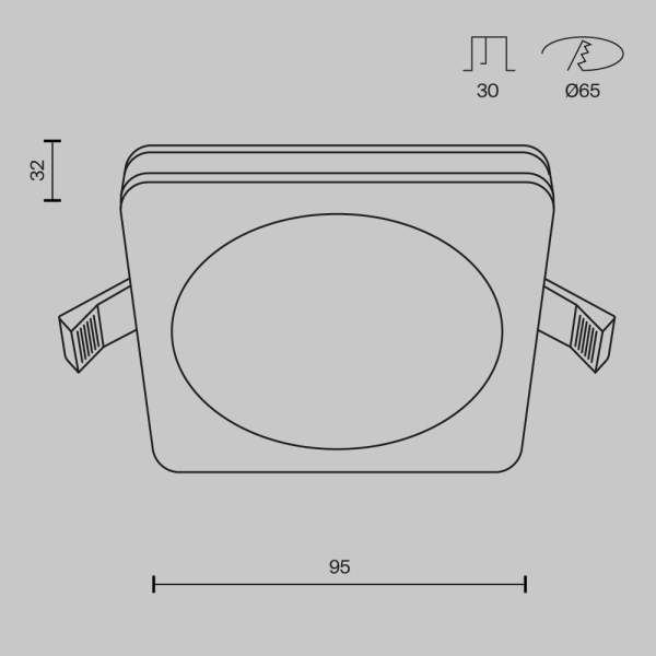 Встраиваемый светильник Technical DL2001-L7B4K