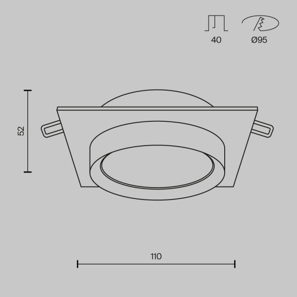 Встраиваемый светильник Technical DL086-GX53-SQ-W Встраиваемый светильник Technical DL086-GX53-SQ-W