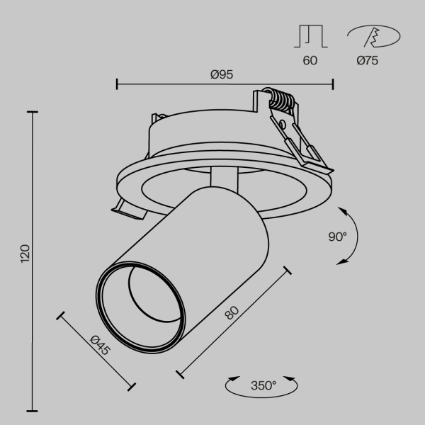Встраиваемый светильник Technical C071CL-7W4K-B Встраиваемый светильник Technical C071CL-7W4K-B