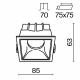 Встраиваемый светильник Technical DL043-01-15W4K-D-SQ-WB