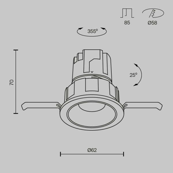 Встраиваемый светильник Technical DL057-7W3K-B Встраиваемый светильник Technical DL057-7W3K-B