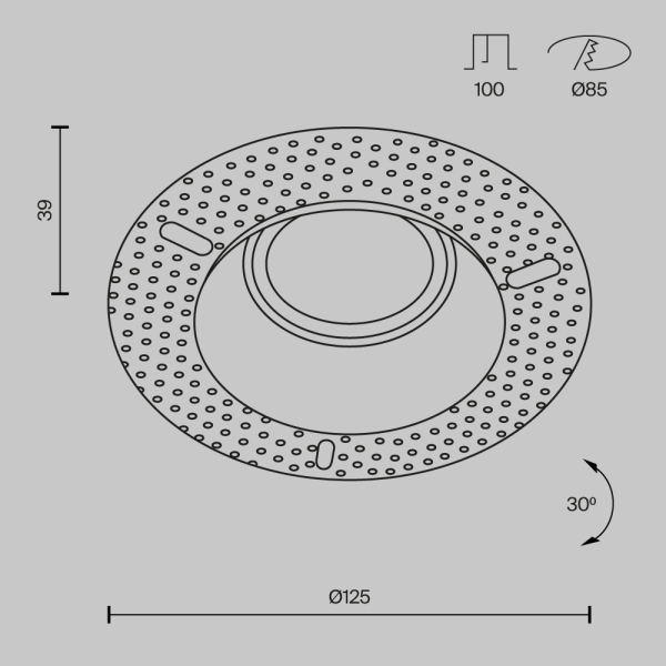 Встраиваемый светильник Technical DL042-01W Встраиваемый светильник Technical DL042-01W
