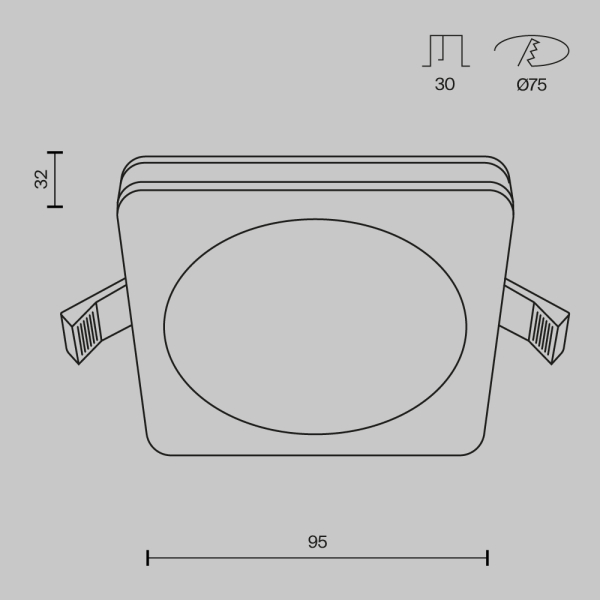 Встраиваемый светильник Technical DL303-L12W Встраиваемый светильник Technical DL303-L12W