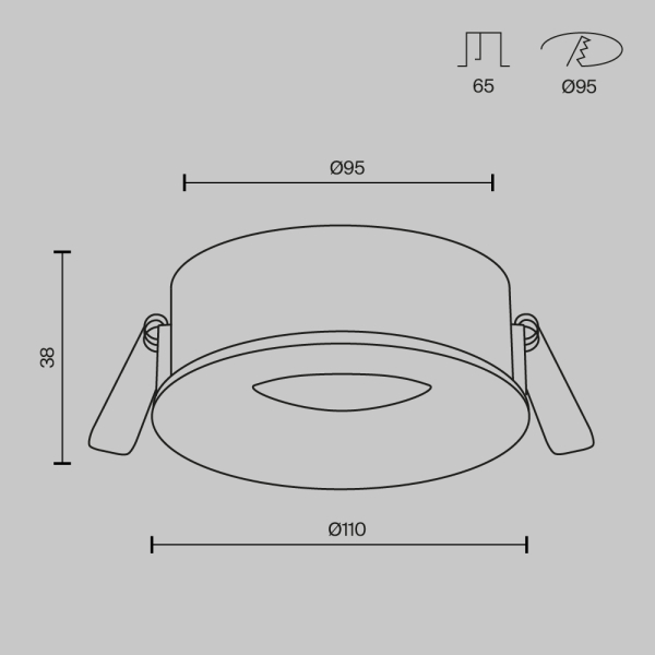 Встраиваемый светильник Technical DL027-GX53-MG