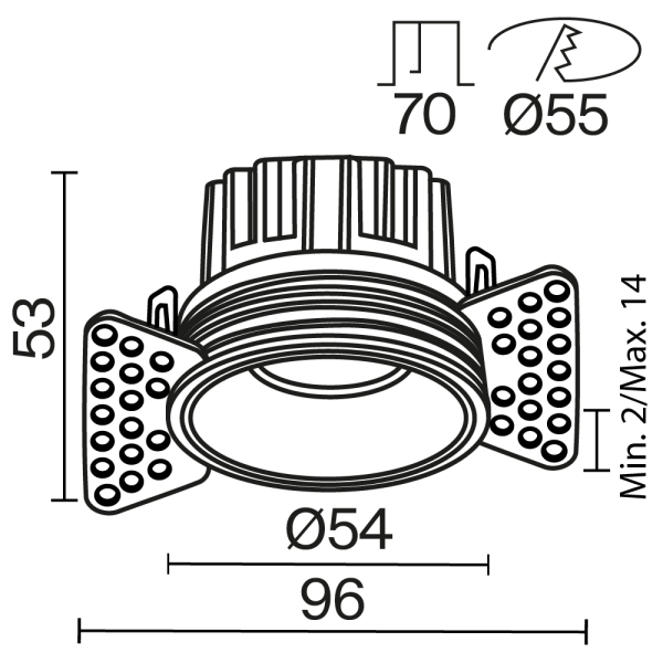 Встраиваемый светильник Technical DL058-7W3K-TRS-W Встраиваемый светильник Technical DL058-7W3K-TRS-W