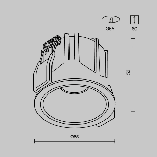 Встраиваемый светильник Technical DL043-01-10W2.7K-RD-W Встраиваемый светильник Technical DL043-01-10W2.7K-RD-W