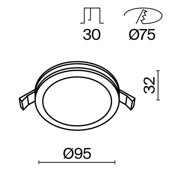Встраиваемый светильник Technical DL303-L12B Встраиваемый светильник Technical DL303-L12B
