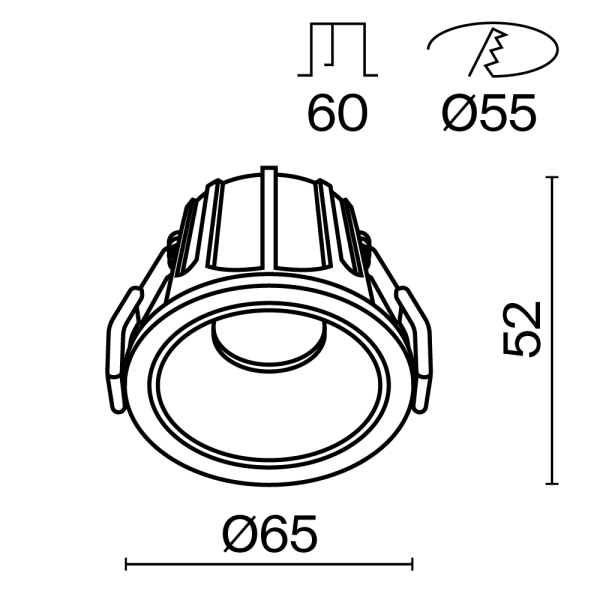 Встраиваемый светильник Technical DL043-01-10W3K-RD-WB Встраиваемый светильник Technical DL043-01-10W3K-RD-WB