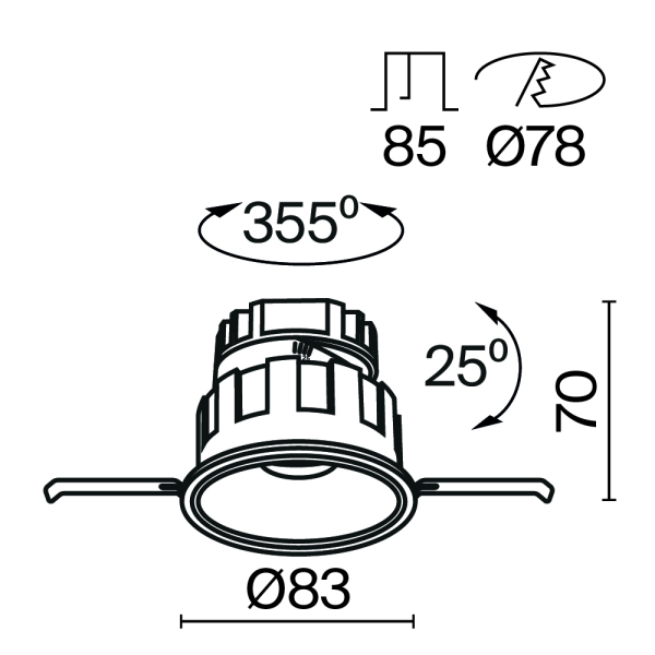Встраиваемый светильник Technical DL057-10W3K-W Встраиваемый светильник Technical DL057-10W3K-W