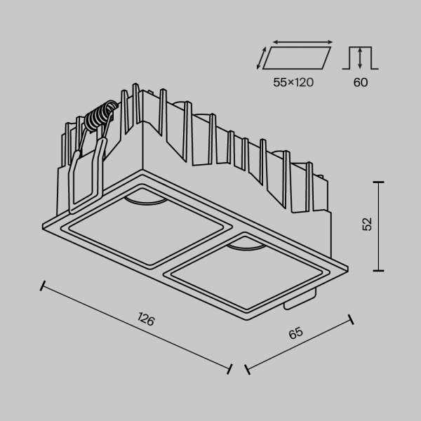 Встраиваемый светильник Technical DL043-02-10W3K-SQ-W-1 Встраиваемый светильник Technical DL043-02-10W3K-SQ-W-1