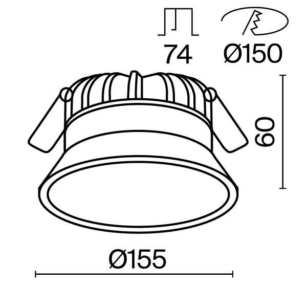 Встраиваемый светильник Technical DL055-18W3-4-6K-W Встраиваемый светильник Technical DL055-18W3-4-6K-W