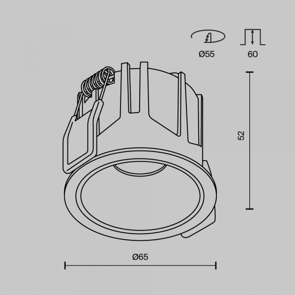 Встраиваемый светильник Technical DL043-01-10W3K-RD-B-1