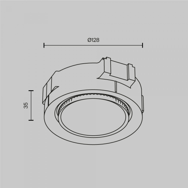 Встраиваемый светильник Technical DL019-GX53-W