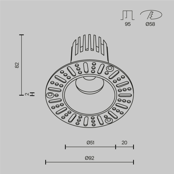 Встраиваемый светильник Technical DL119-10W-4K-TRS-B Встраиваемый светильник Technical DL119-10W-4K-TRS-B