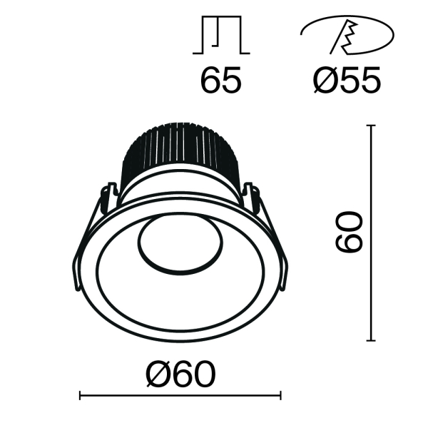 Встраиваемый светильник Technical DL034-01-06W4K-D-W Встраиваемый светильник Technical DL034-01-06W4K-D-W