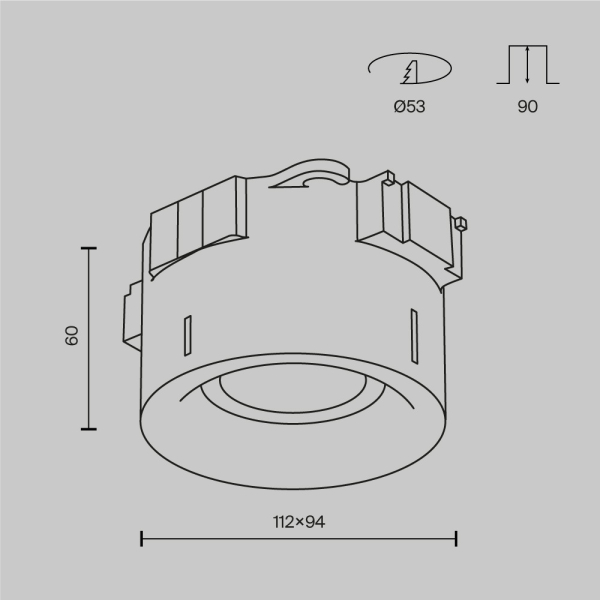 Встраиваемый светильник Technical DL110-GU10-W Встраиваемый светильник Technical DL110-GU10-W