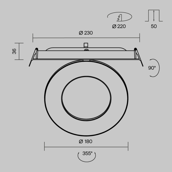 Встраиваемый светильник Technical DL102-12W3K-B Встраиваемый светильник Technical DL102-12W3K-B