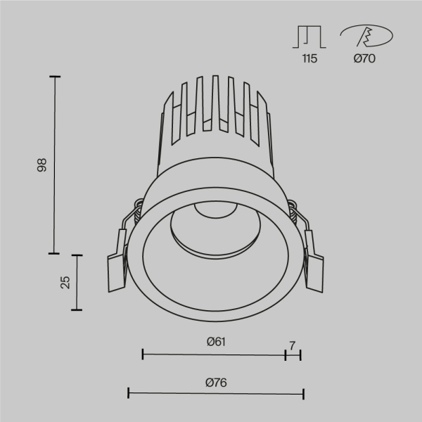 Встраиваемый светильник Technical DL117-15W-2.7K-W Встраиваемый светильник Technical DL117-15W-2.7K-W