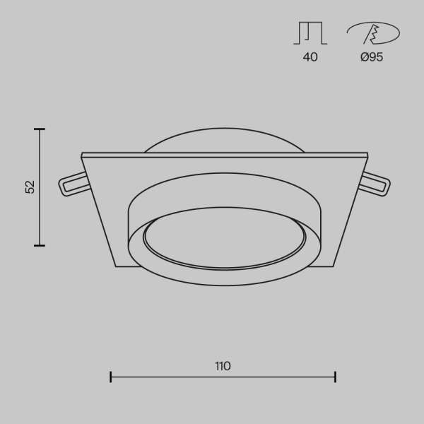 Встраиваемый светильник Technical DL086-GX53-SQ-WB Встраиваемый светильник Technical DL086-GX53-SQ-WB