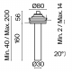 Встраиваемый светильник Technical C140TRS-L200-7W3K-B