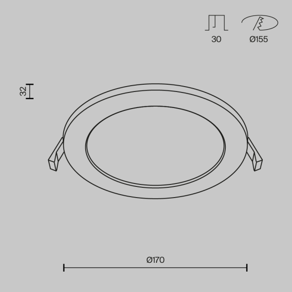 Встраиваемый светильник Technical DL016-6-L12W Встраиваемый светильник Technical DL016-6-L12W