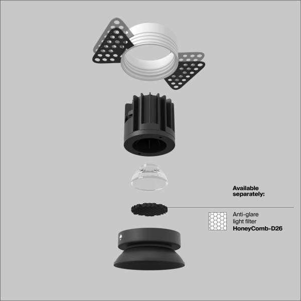 Встраиваемый светильник Technical DL058-7W3K-TRS-B Встраиваемый светильник Technical DL058-7W3K-TRS-B