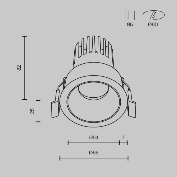 Встраиваемый светильник Technical DL115-10W-2.7K-W Встраиваемый светильник Technical DL115-10W-2.7K-W