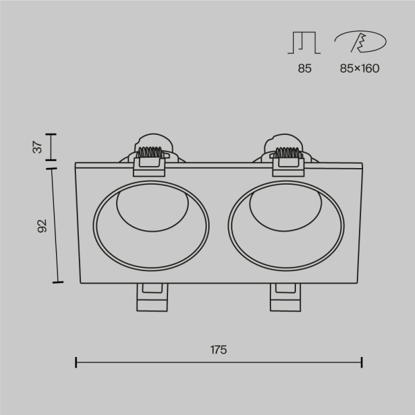 Встраиваемый светильник Technical DL033-2-02W-1(N)