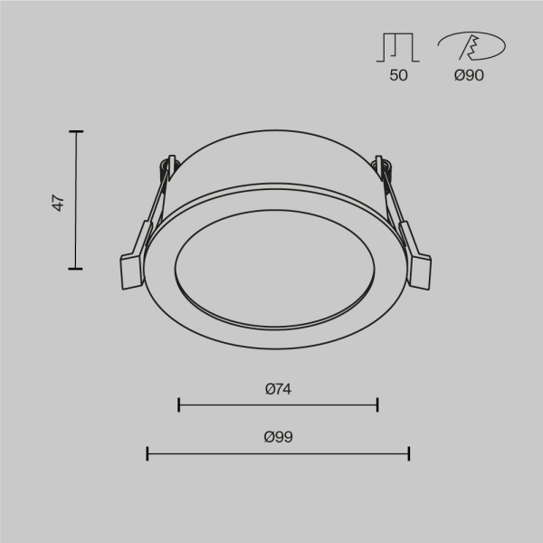 Встраиваемый светильник Technical DL130-GX53-W Встраиваемый светильник Technical DL130-GX53-W
