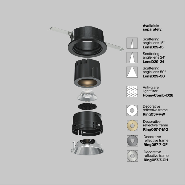 Встраиваемый светильник Technical DL057-7W3K-B Встраиваемый светильник Technical DL057-7W3K-B