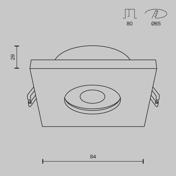 Встраиваемый светильник Technical DL083-01-GU10-SQ-S Встраиваемый светильник Technical DL083-01-GU10-SQ-S