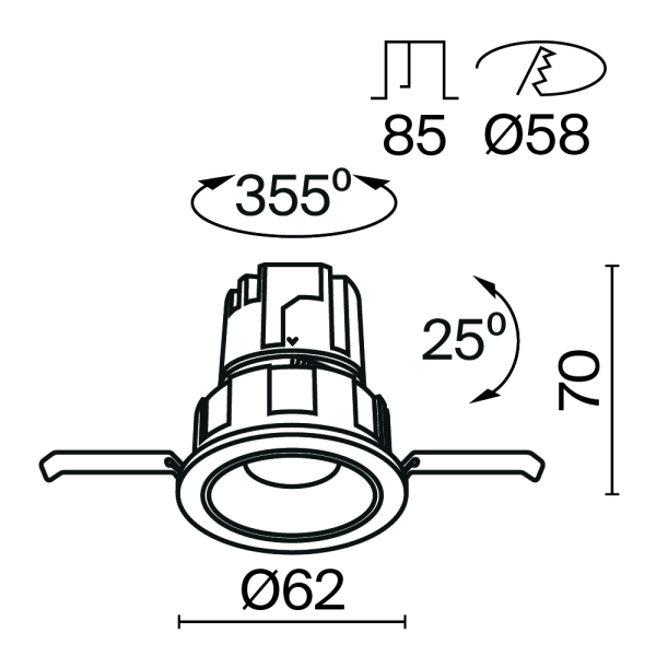 Встраиваемый светильник Technical DL057-7W3K-W Встраиваемый светильник Technical DL057-7W3K-W
