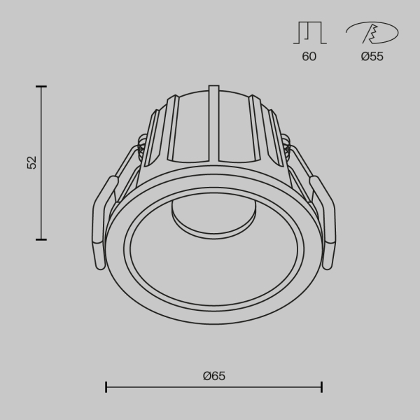 Встраиваемый светильник Technical DL043-01-10W3K-RD-WB Встраиваемый светильник Technical DL043-01-10W3K-RD-WB