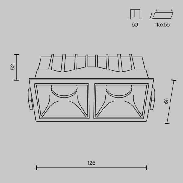 Встраиваемый светильник Technical DL043-02-10W4K-D-SQ-WB Встраиваемый светильник Technical DL043-02-10W4K-D-SQ-WB