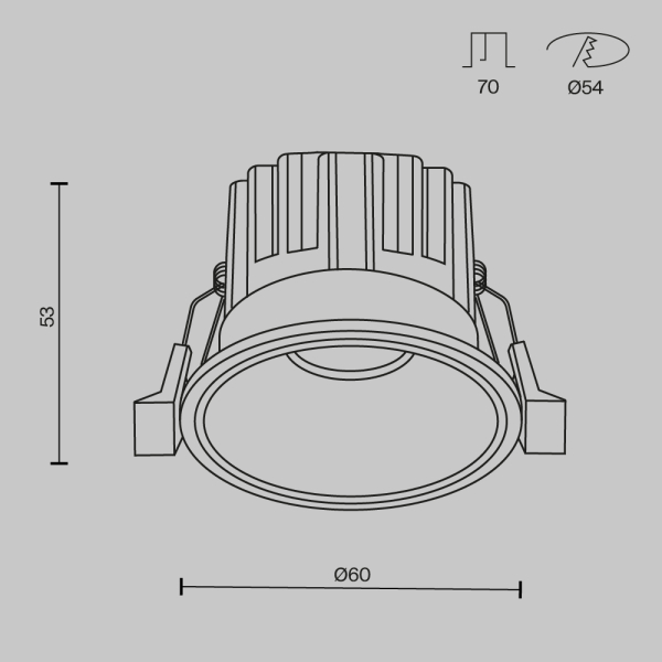 Встраиваемый светильник Technical DL058-7W3K-W Встраиваемый светильник Technical DL058-7W3K-W
