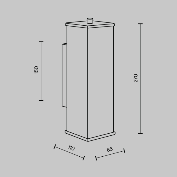 Настенный светильник MODESTYLE MS.108.270 BS